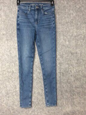 American Eagle Next Level Stretch Jeans Womens 4R Super High Rise Jegging